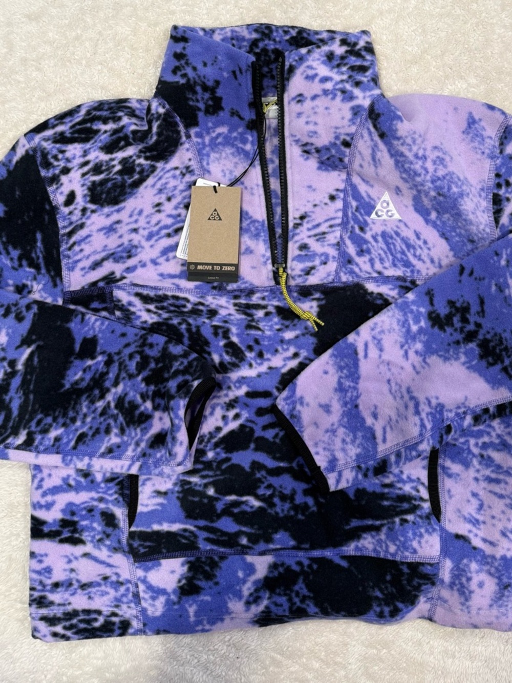 Nike ACG Wolf Tree Polartec Fleece Pullover Hoodie FN1934 512 Women’s Sz S Trail